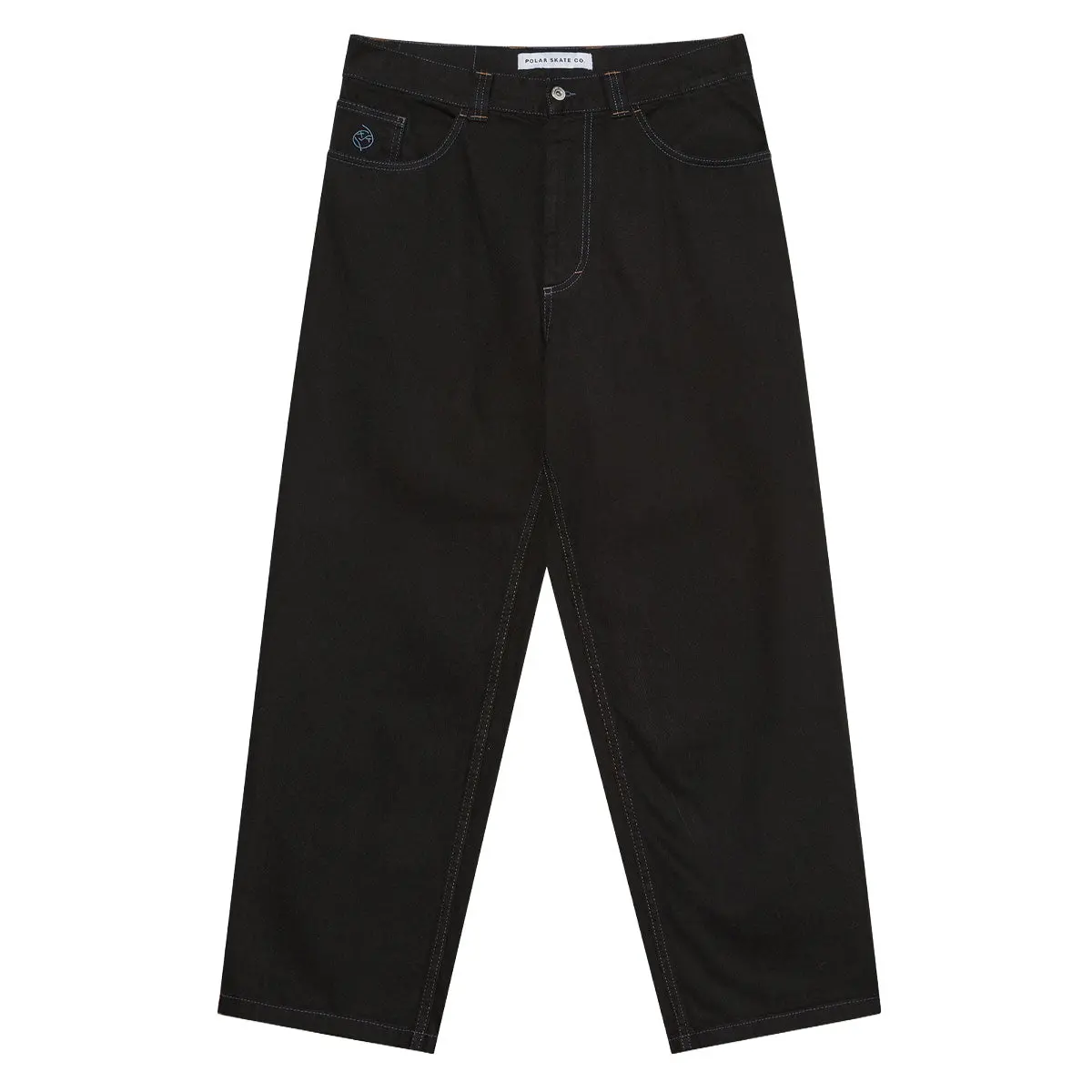 Polar Big Boy Jeans - Black/Blue Stitching 1