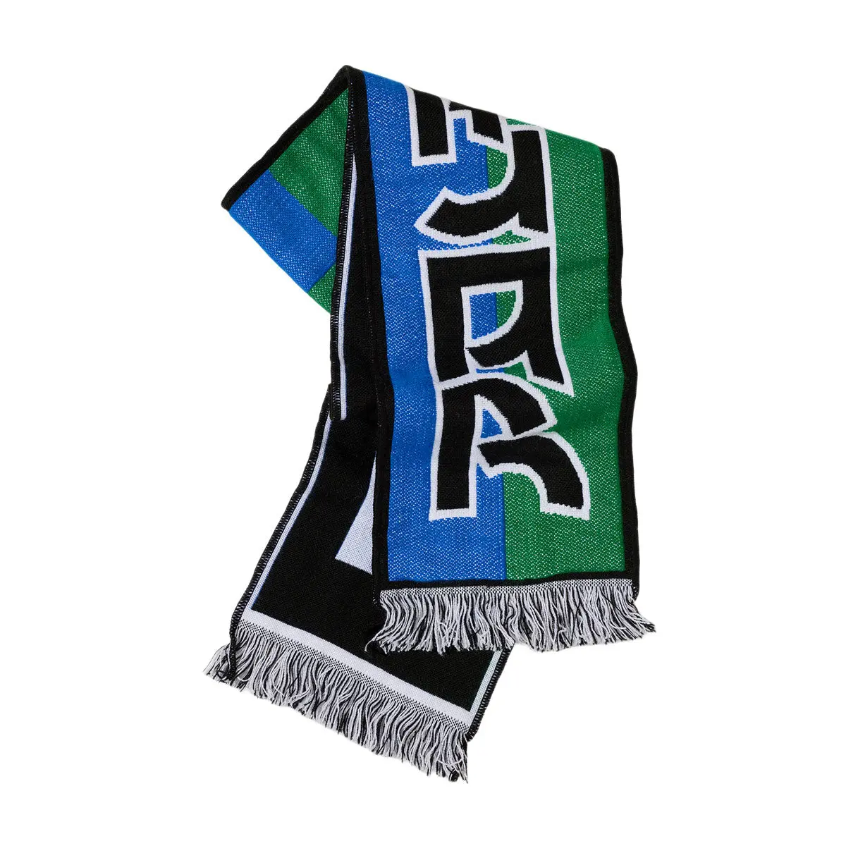 Polar Football Squares Scarf - Blue/Green 1