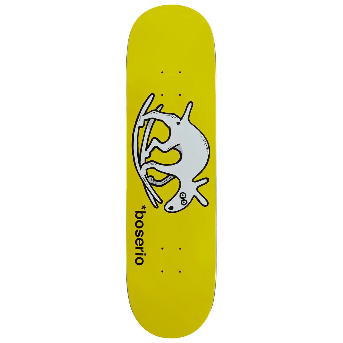 Polar Nick Boserio Useless Wooden Dog Short Skateboard Deck - Yellow - 8.50" 1