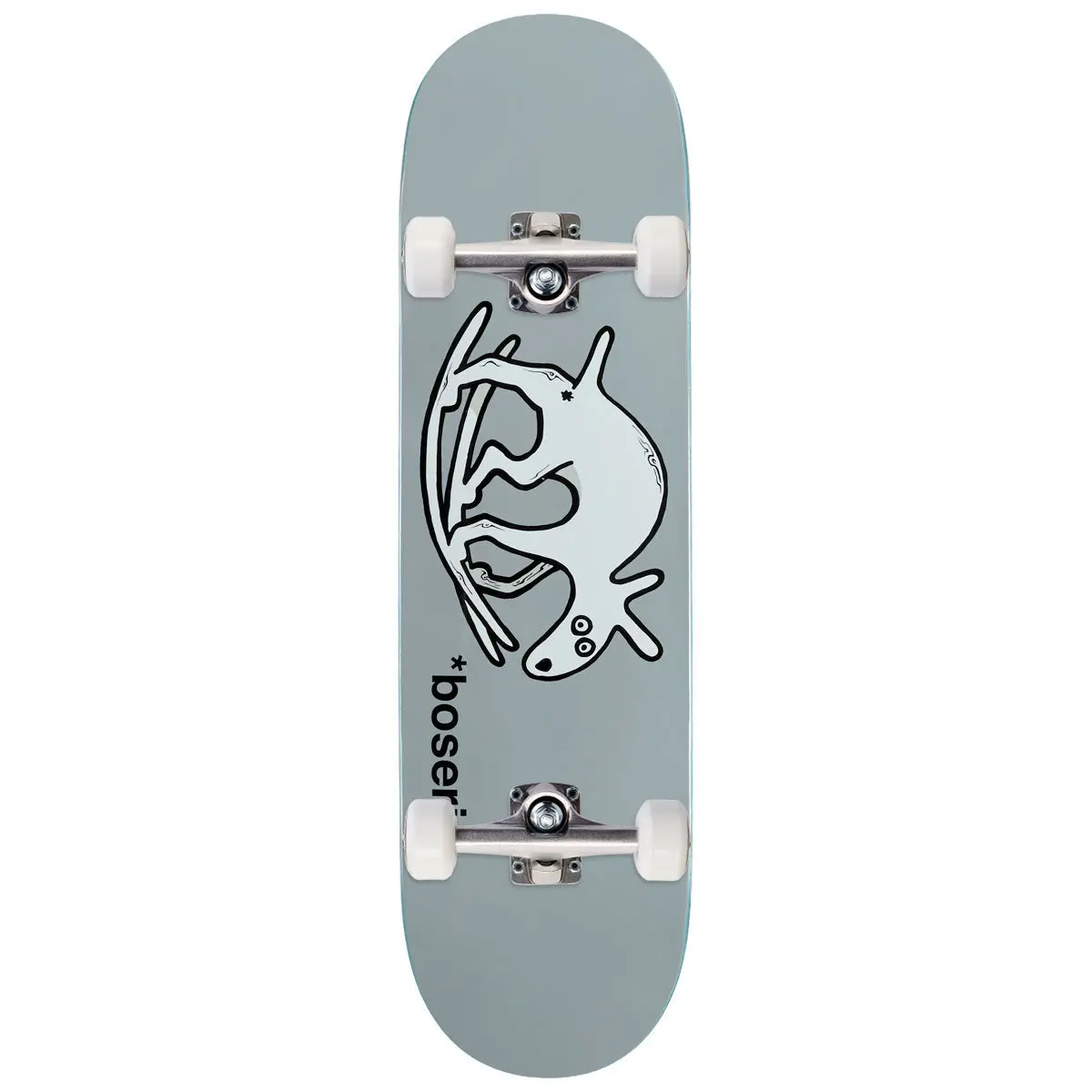 Polar Nick Boserio Useless Wooden Dog Skateboard Complete - Grey - 8.625" 1