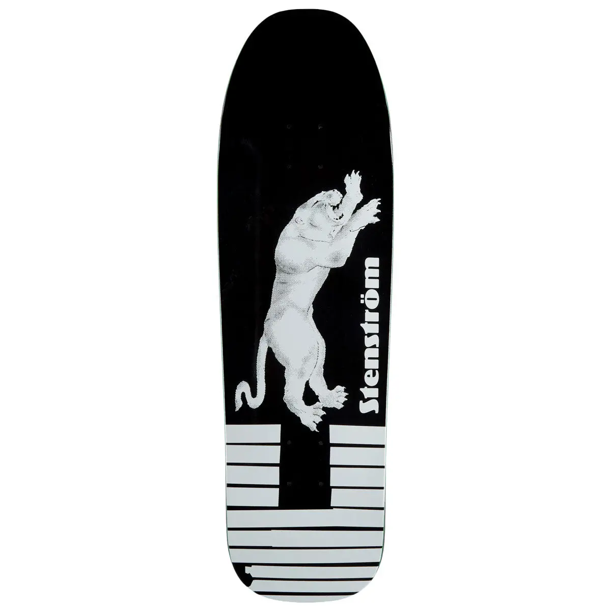 Polar David Stenström Tape & Panther D1 Shape Skateboard Deck - Black - 9.25" 1