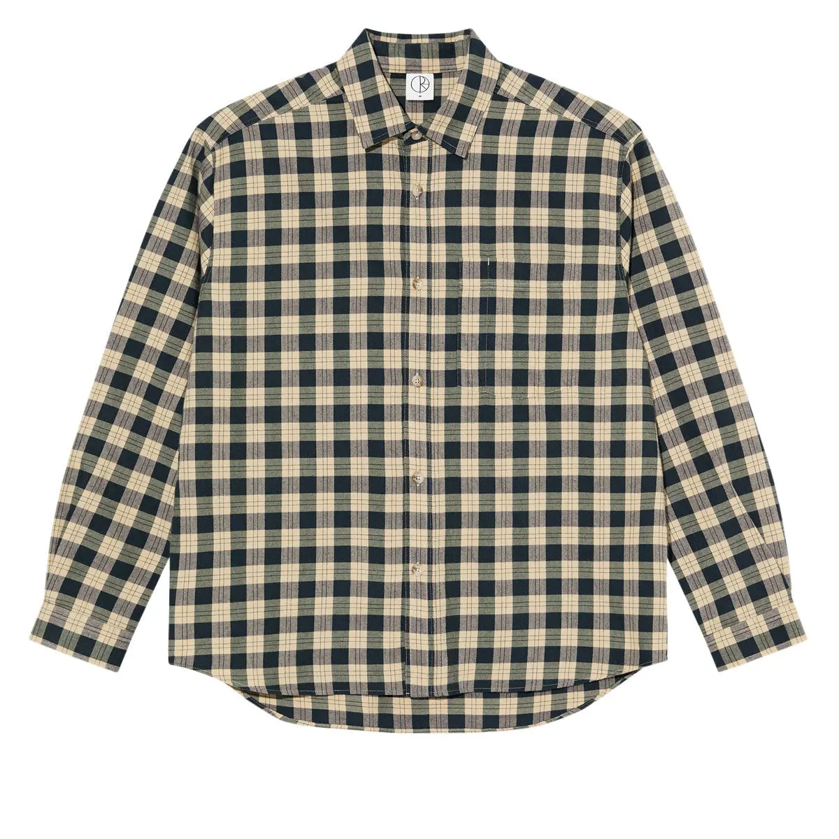 Polar Mitchell Long Sleeve Shirt - Teal/Butter 1