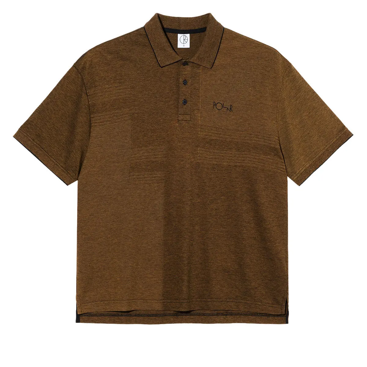 Polar Surf Pique Polo Shirt - Black/Caramel 1