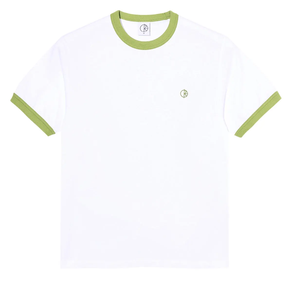 Polar Ringer T-Shirt - White/Peridot 1