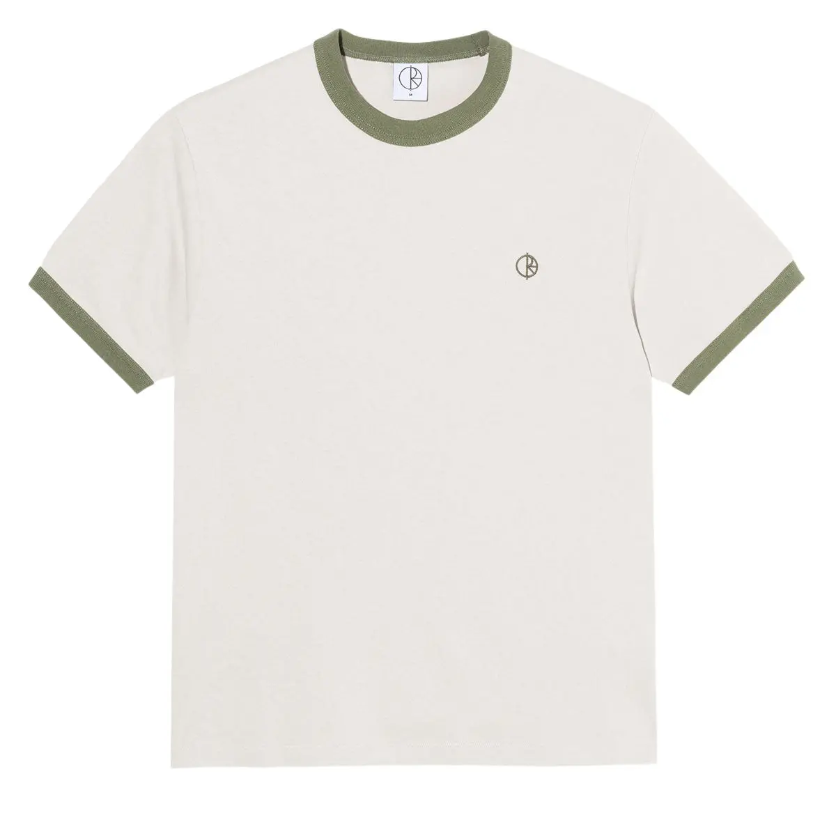 Polar Ringer T-Shirt - Pale Taupe/Army Green 1
