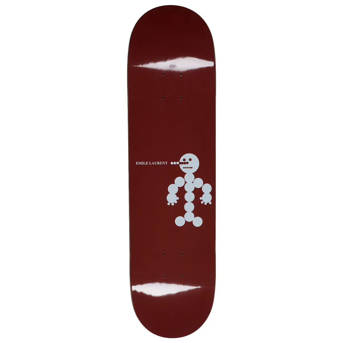 Polar Emile Laurent Snowman Skateboard Deck - Wine - 8.25" 1