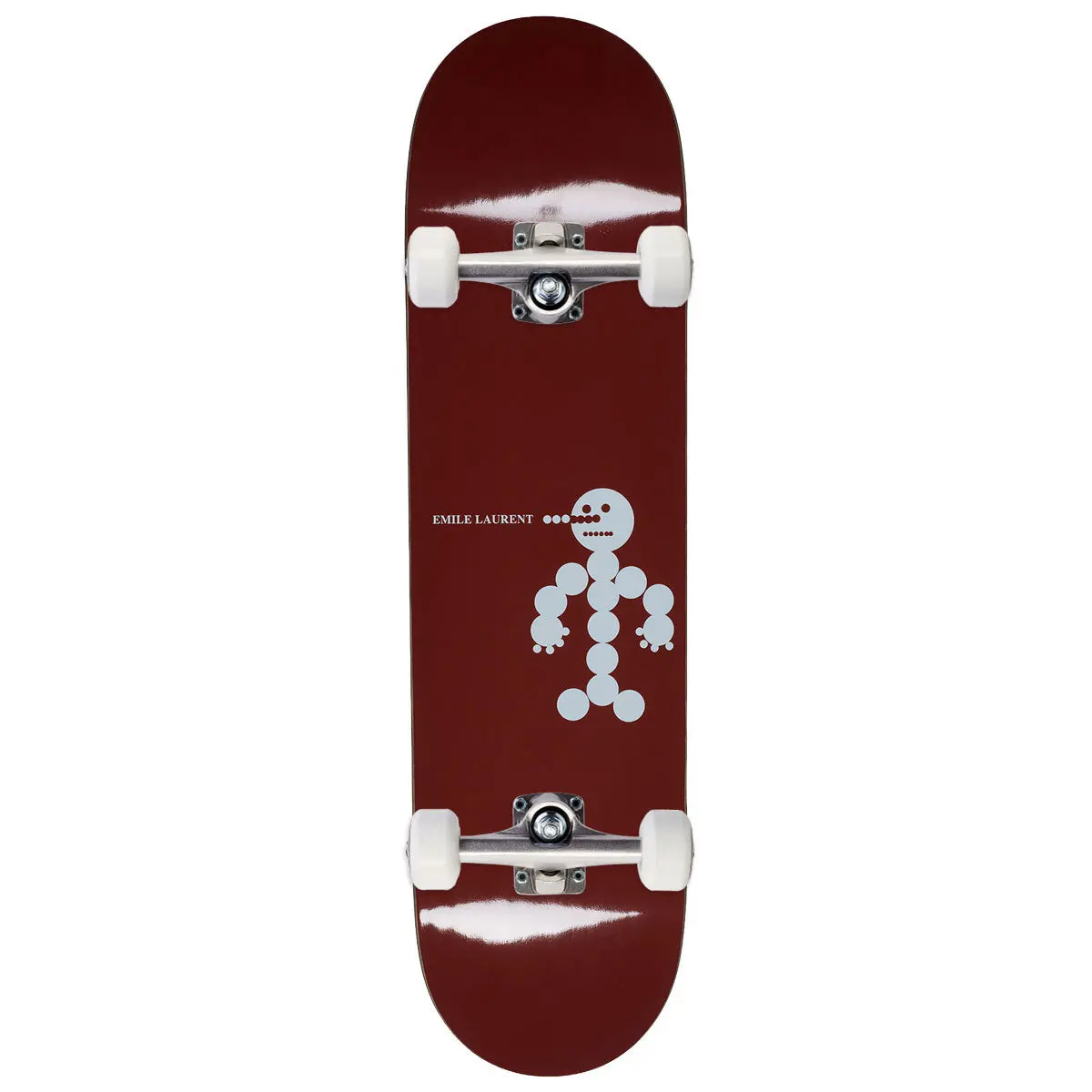 Polar Emile Laurent Snowman Skateboard Complete - Wine - 8.25" 1