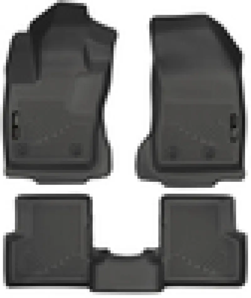 Husky Liners Weatherbeater Floor Mats – Black, Front & Second Row For 2015 Jeep Renegade 1