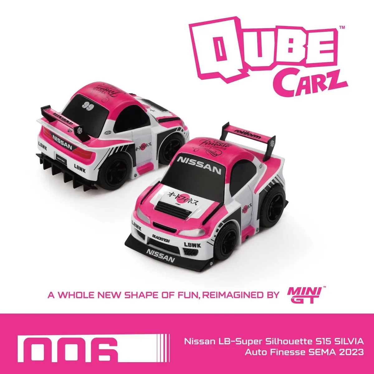 Mini Gt Qube Carz Series 1 Liberty Walk Nissan Lb-Super Silhouette S15 Silvia Auto Finesse Sema 2023 1