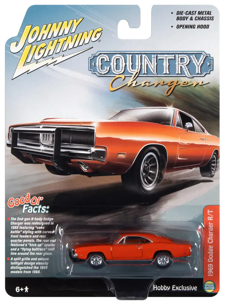1969 Dodge Charger Country Charger Johnny Lightning Hobby Exclusive 1:64 Scale 1