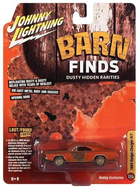 1969 Dodge Charger Weathered Johnny Lightning Hobby Exclusive 1:64 Scale 1