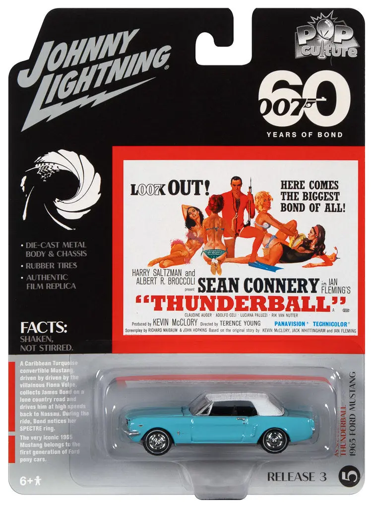 1965 Ford Mustang James Bond Johnny Lightning Pop Culture 1:64 Scale 1