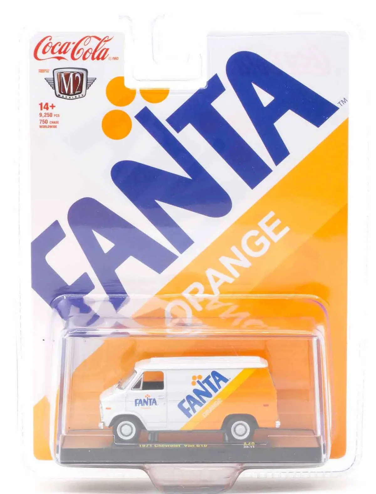1971 Chevrolet Van G10 Fanta M2 Machines 1:64 Scale Coca-Cola Release A40 1