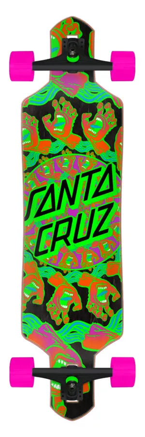 Santa Cruz Mandela Hand Drop-Through Cruiser Skateboard – 9.0" Wide