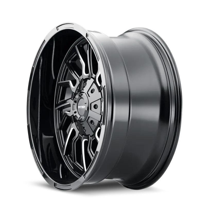 Mayhem 8111 Flywheel 22X10 / 8X180 Bp / -19Mm Offset / 124.1Mm Hub Black W/ Milled Spokes Wheel 2