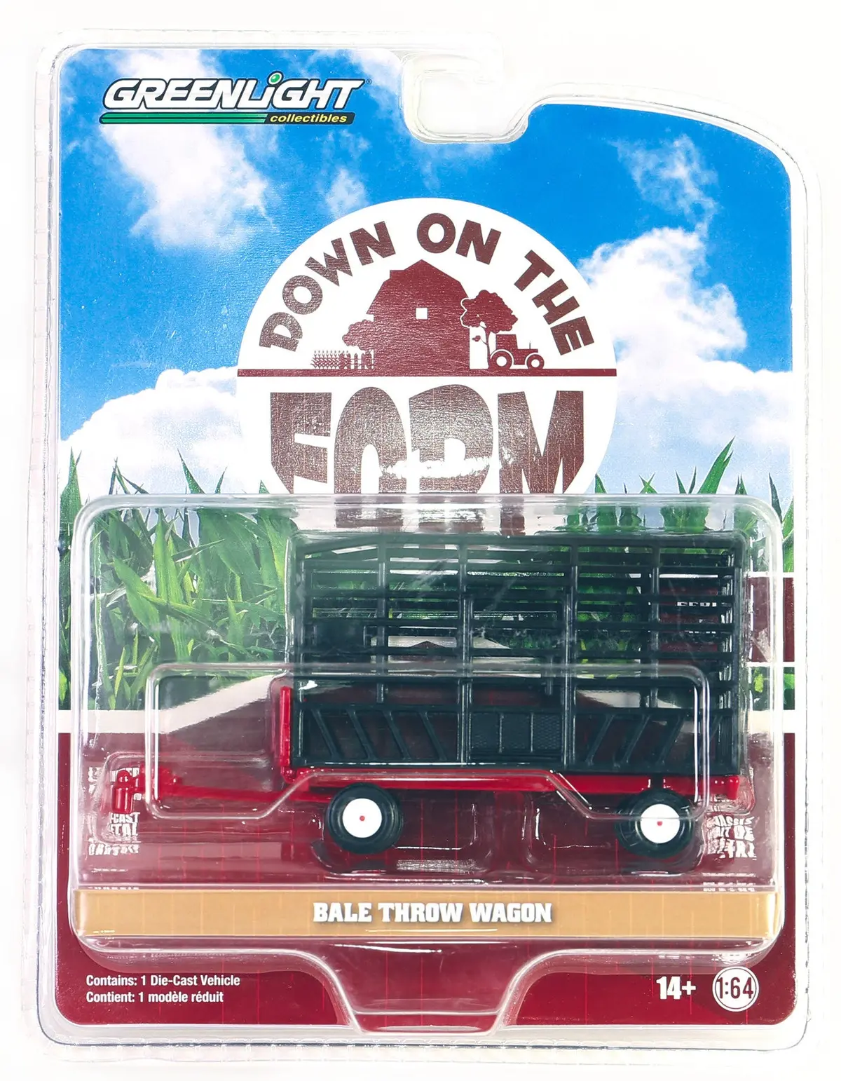 Down On The Farm Series 8 48080-F Bale Throw Wagon 1:64 Diecast 1