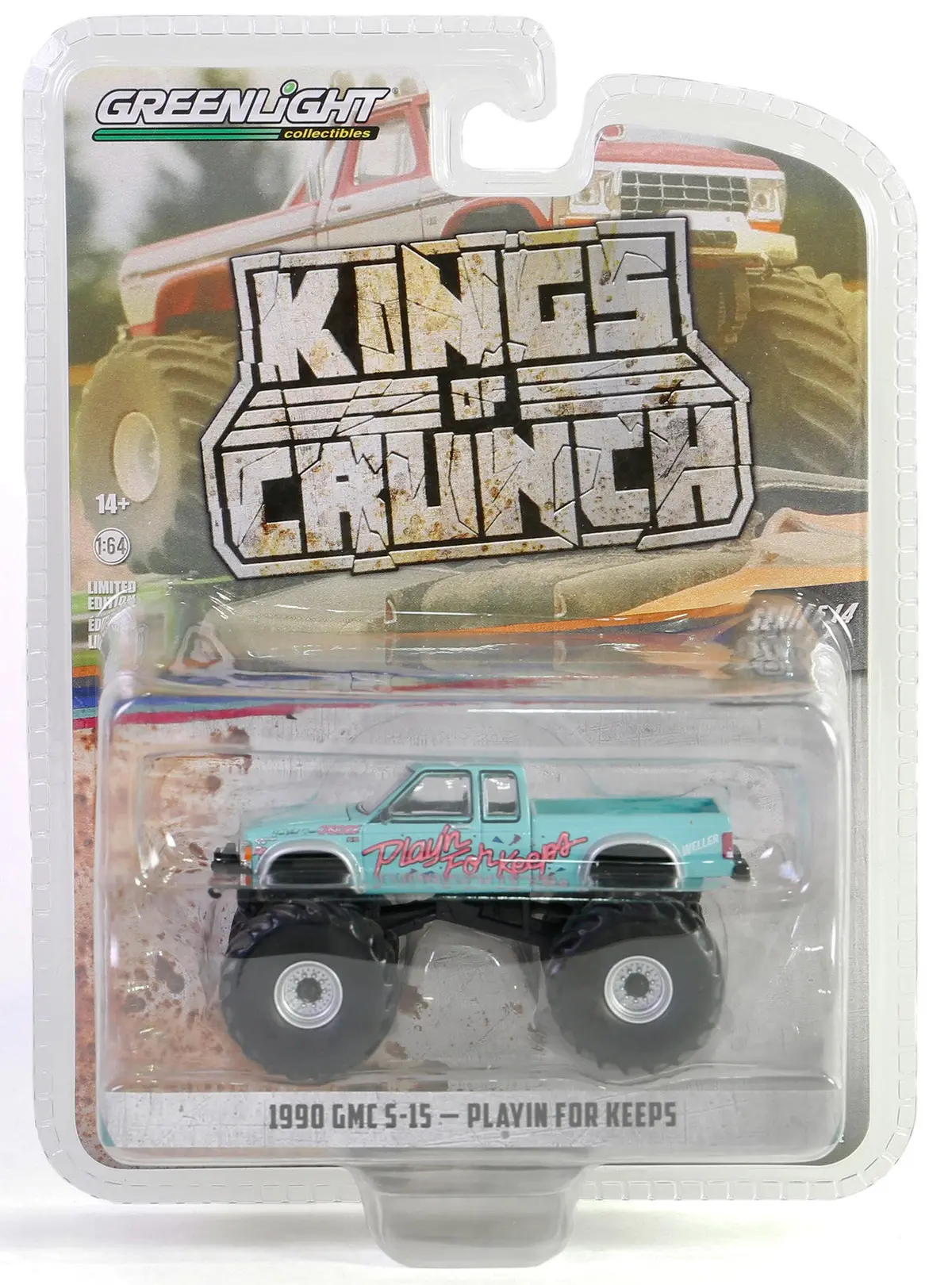 Kings Of Crunch Series 14 49140E Playin For Keeps 1990 Gmc S-15 1:64 Diecast 1