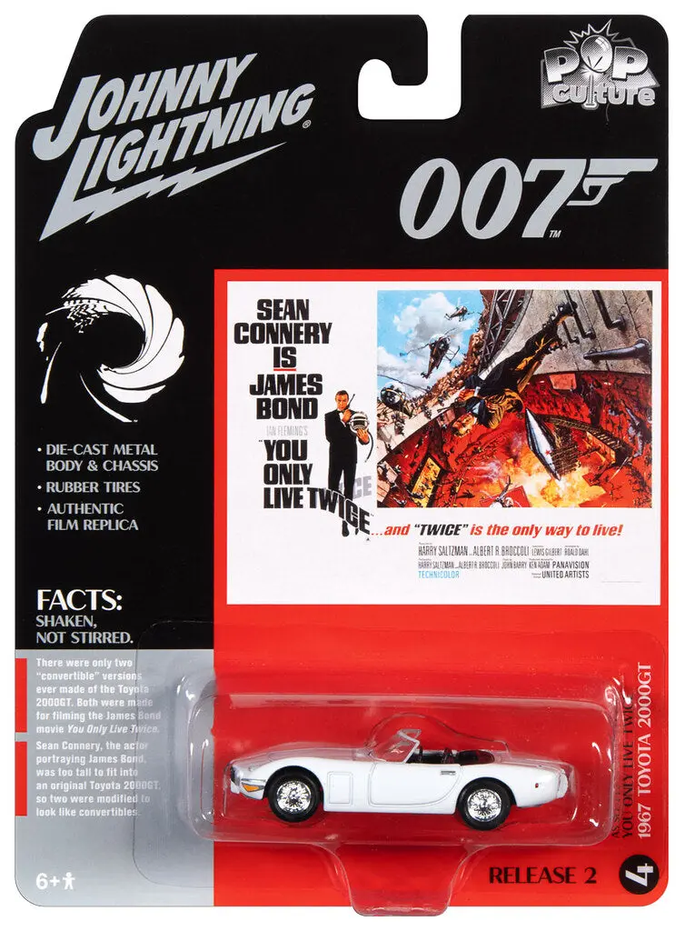 1967 Toyota 2000Gt James Bond Johnny Lightning Pop Culture 1:64 Scale 1