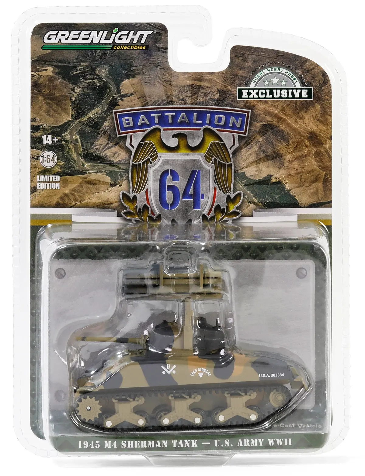 1945 M4 Sherman Tank U.S. Army World War Ii 1:64 Diecast Hobby Exclusive 1