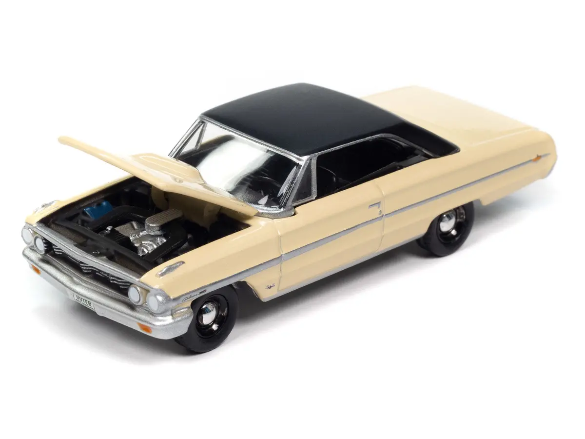 1964 Ford Galaxie 500 Yellow Auto World Premium Series 6 1:64 Scale 2