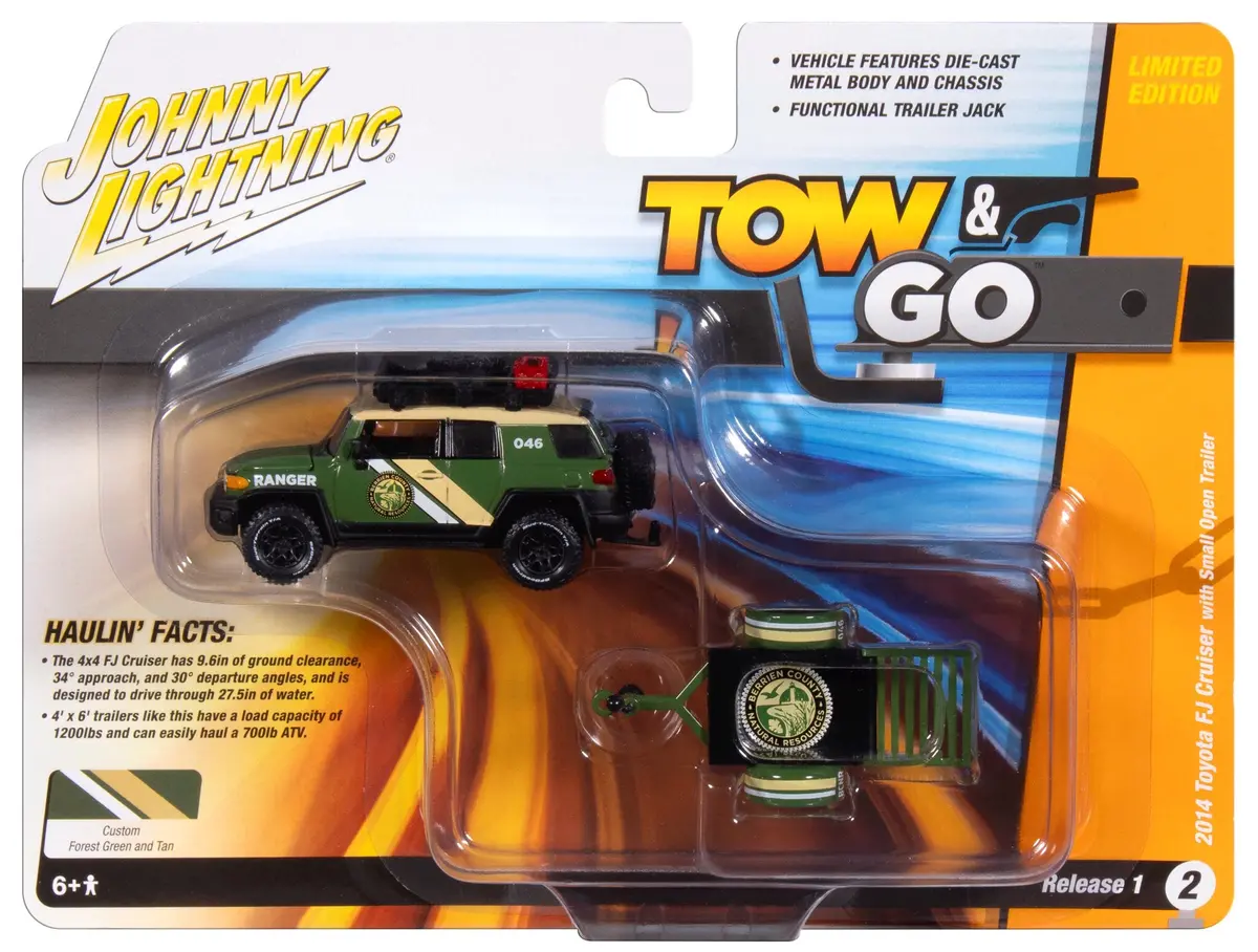 2014 Toyota Fj Cruiser & Trailer Johnny Lightning Tow & Go 1:64 Scale 1