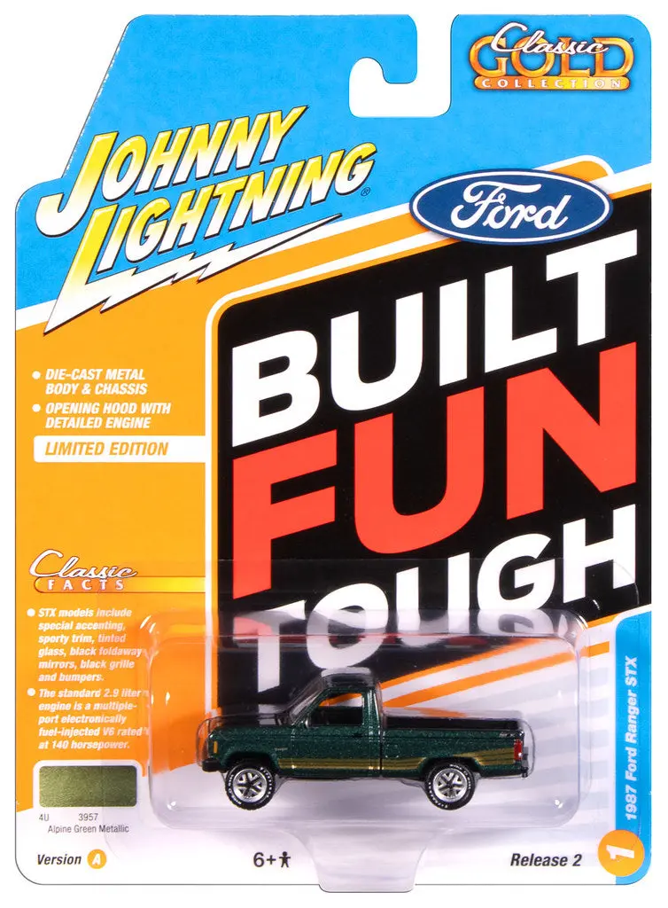 1987 Ford Ranger Stx-Alpine Green Johnny Lightning Classic Gold 1:64 Scale 2025 R2 1