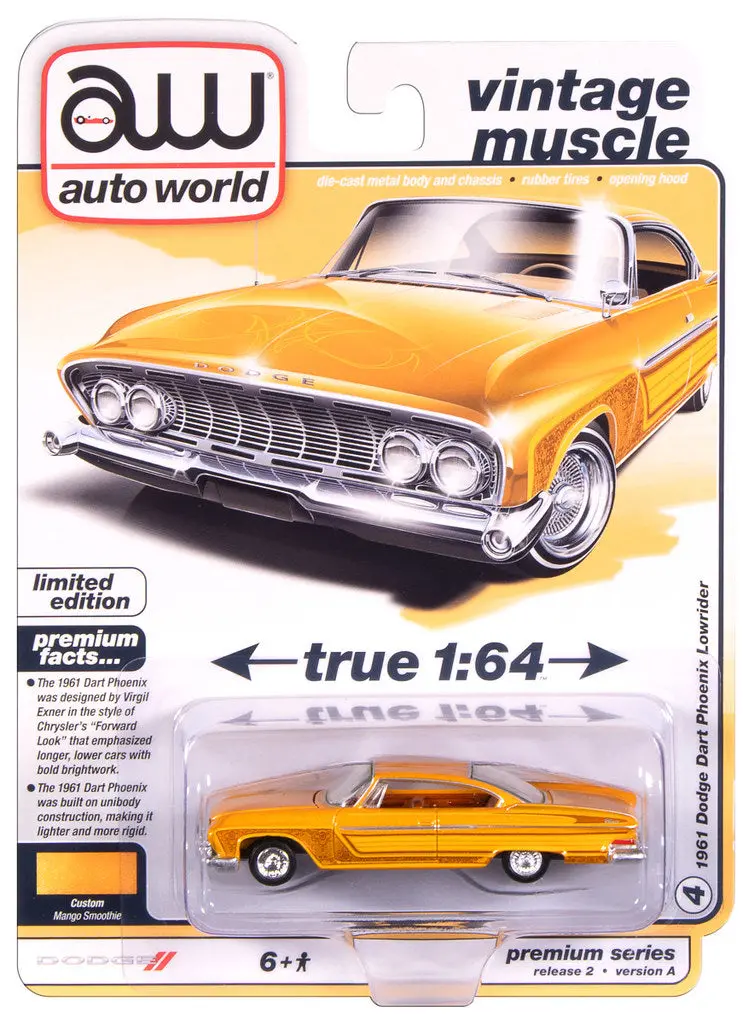 1961 Dodge Phoenix Yellow Auto World Premium 1:64 Scale 1