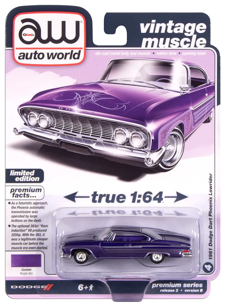 1961 Dodge Phoenix Purple Auto World Premium 1:64 Scale 1
