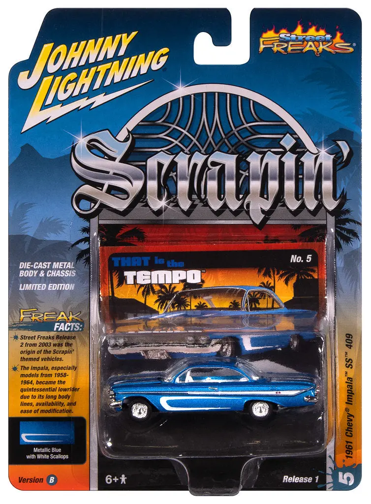 1961 Chevrolet Impala Ss 409 Blue Johnny Lightning Street Freaks 1:64 Scale 1