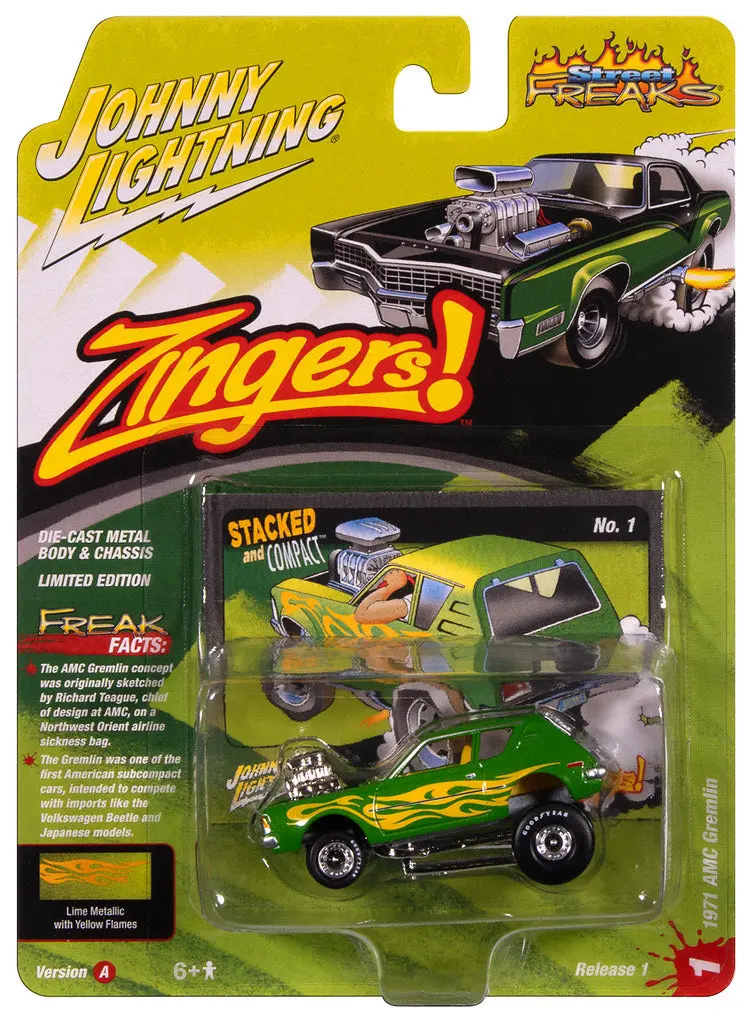 1971 Amc Gremlin Green Johnny Lightning Street Freaks 1:64 Scale 1