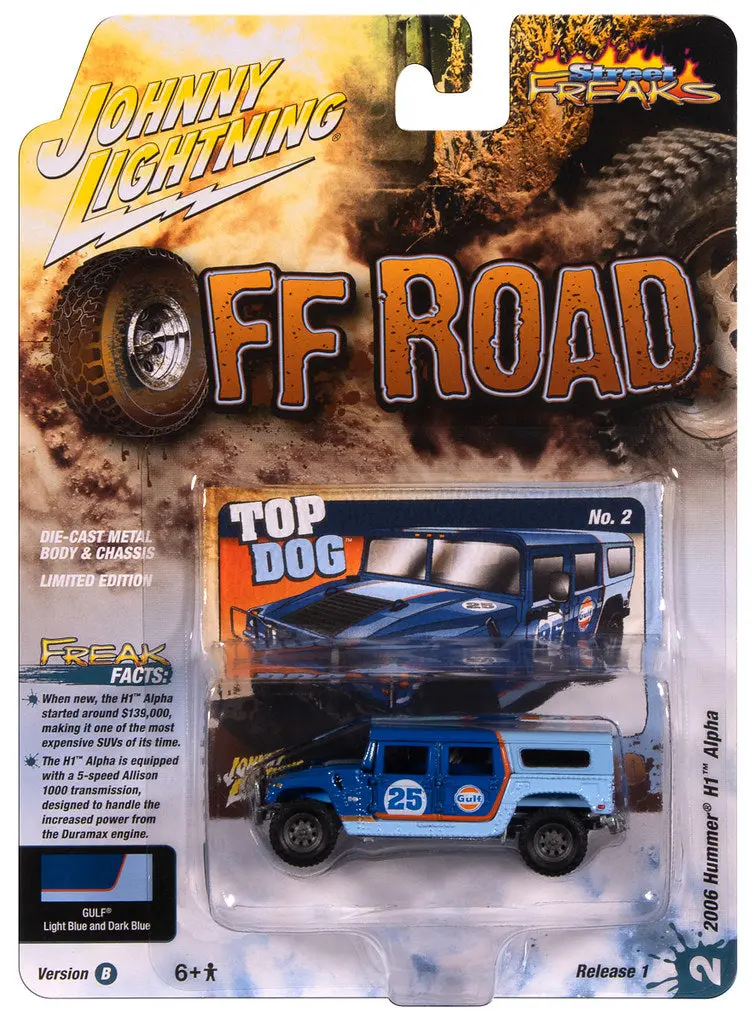 2006 Hummer H1 Off Road Dark Blue Johnny Lightning Street Freaks 1:64 Scale 1
