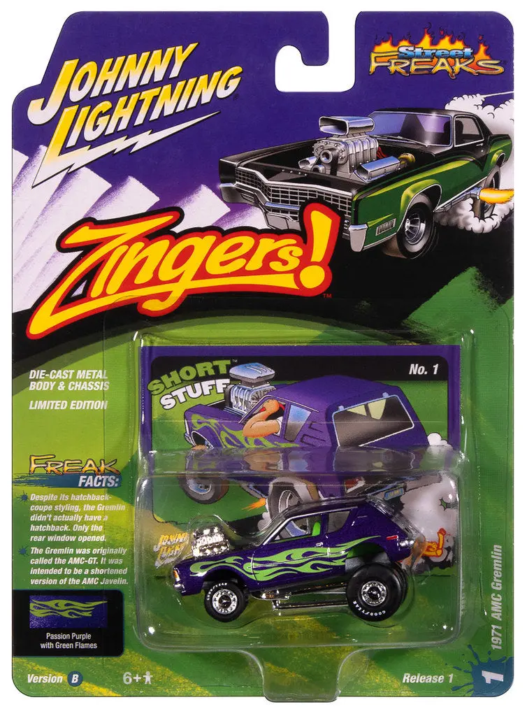 1971 Amc Gremlin Purple Johnny Lightning Street Freaks 1:64 Scale 1