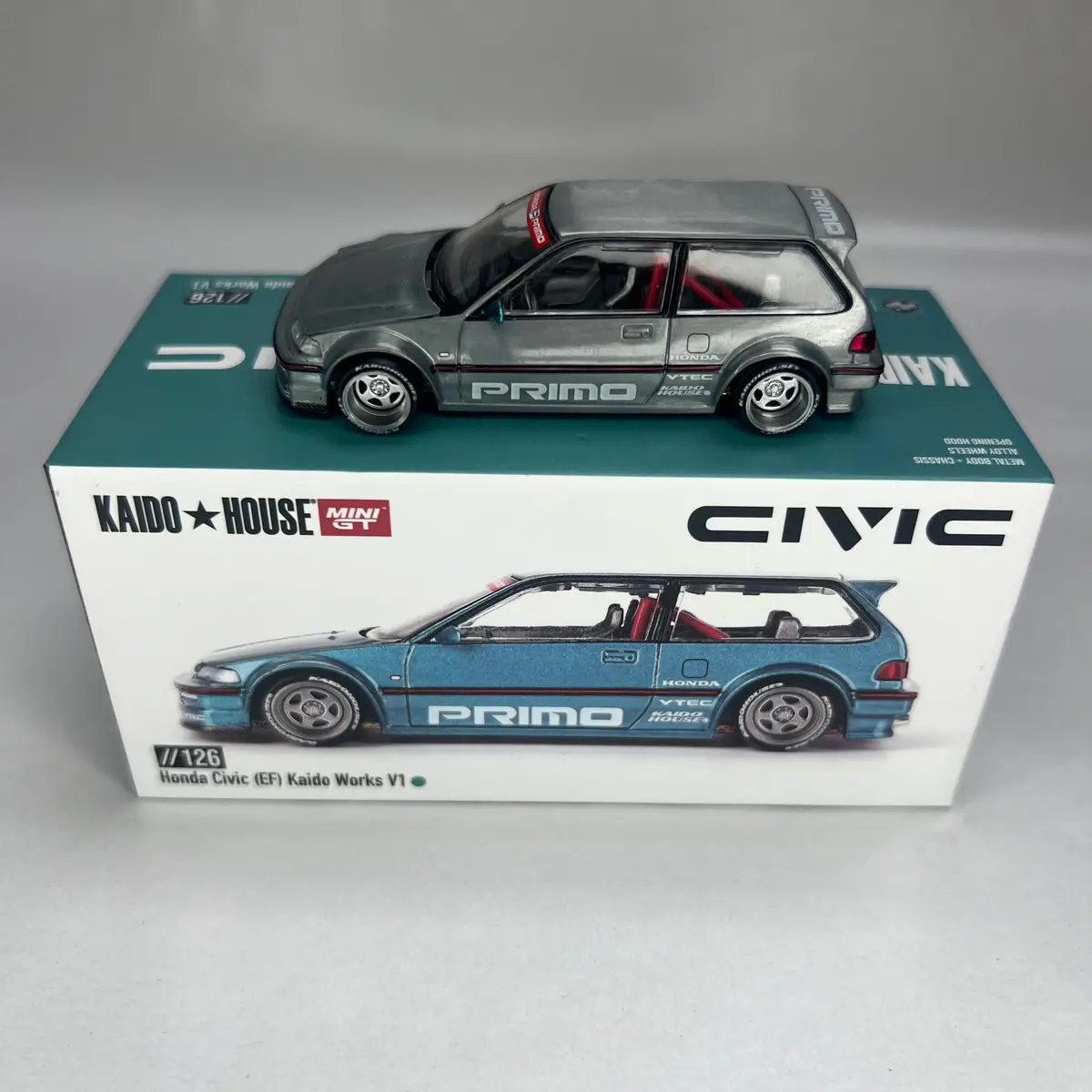 Chase Kaido House X Mini Gt 1:64 #126 Honda Civic (Ef) Kaido House V1 1