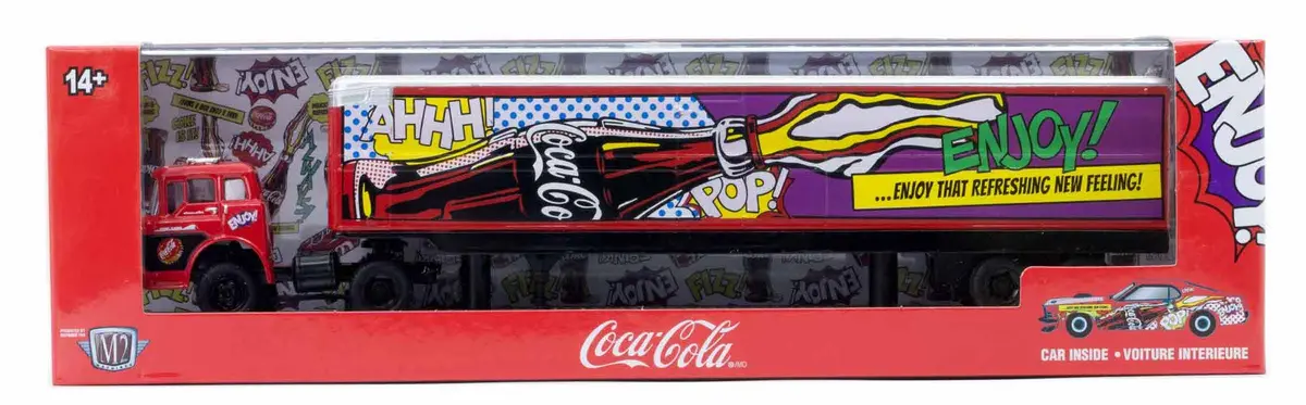 1957 Ford Coe & 1970 Mustang M2 Machines 1:64 Scale Auto Haulers Coca-Cola Release Tw32 1