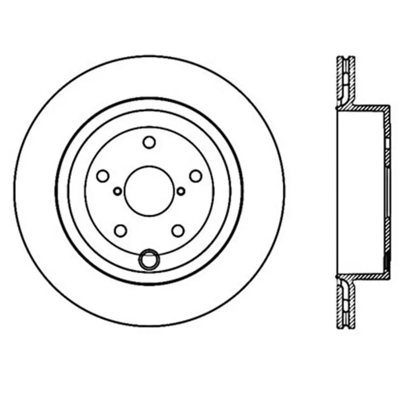 Stoptech Power Slot Slotted Rear Rotor – Right Side For 2008–2010 Subaru Impreza Sti 1