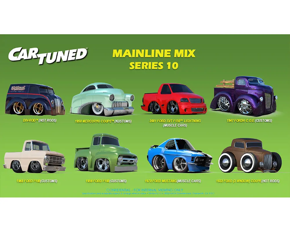 (Coming Soon) Cartuned 1:64 Series 10 Mainline Assortment Of 8 Styles 2026 1