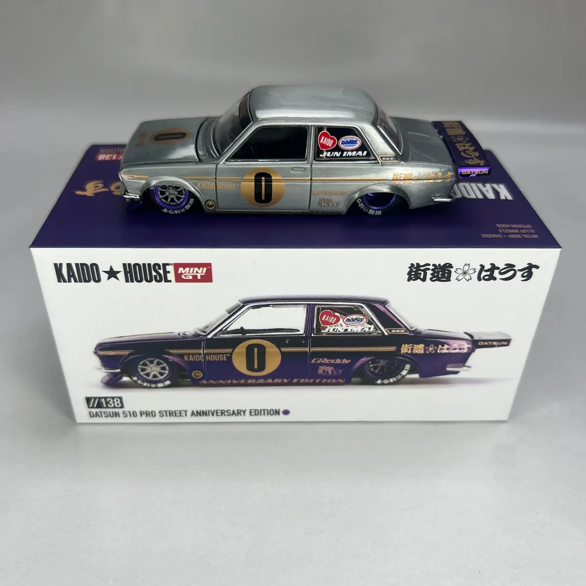 Chase Kaido House X Mini Gt 1:64 #138 Datsun 510 Pro Street Anniversary Edition 1