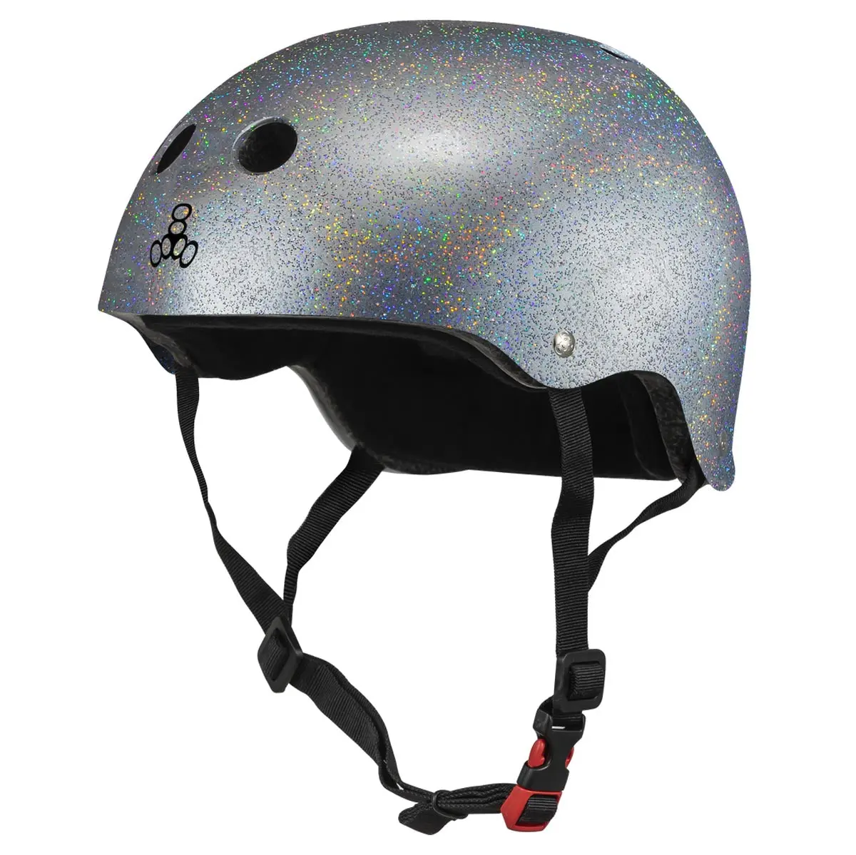 Triple Eight Certified Sweatsaver Helmet - Silver Glitter 1