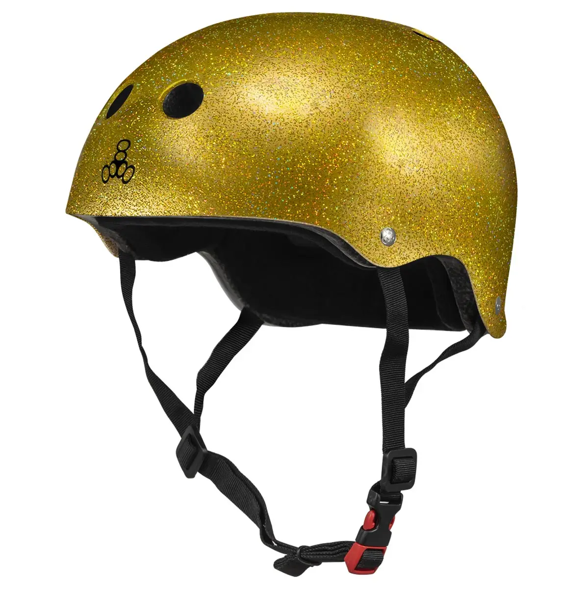 Triple Eight Certified Sweatsaver Helmet - Gold Glitter 1