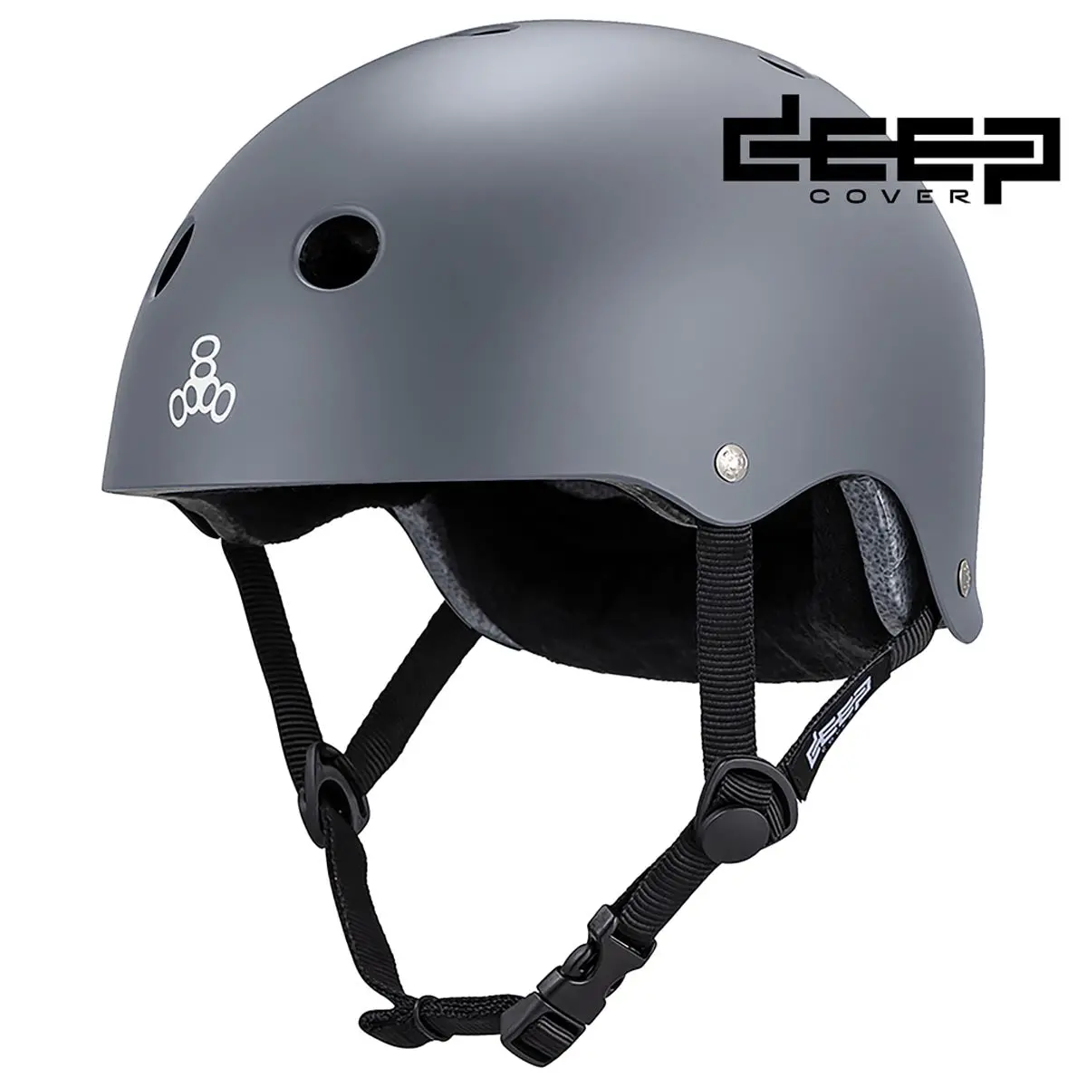 Triple Eight Deep Cover Helmet - Gray Matte 1