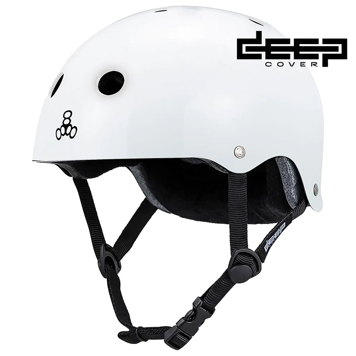 Triple Eight Deep Cover Helmet - White Glossy 1
