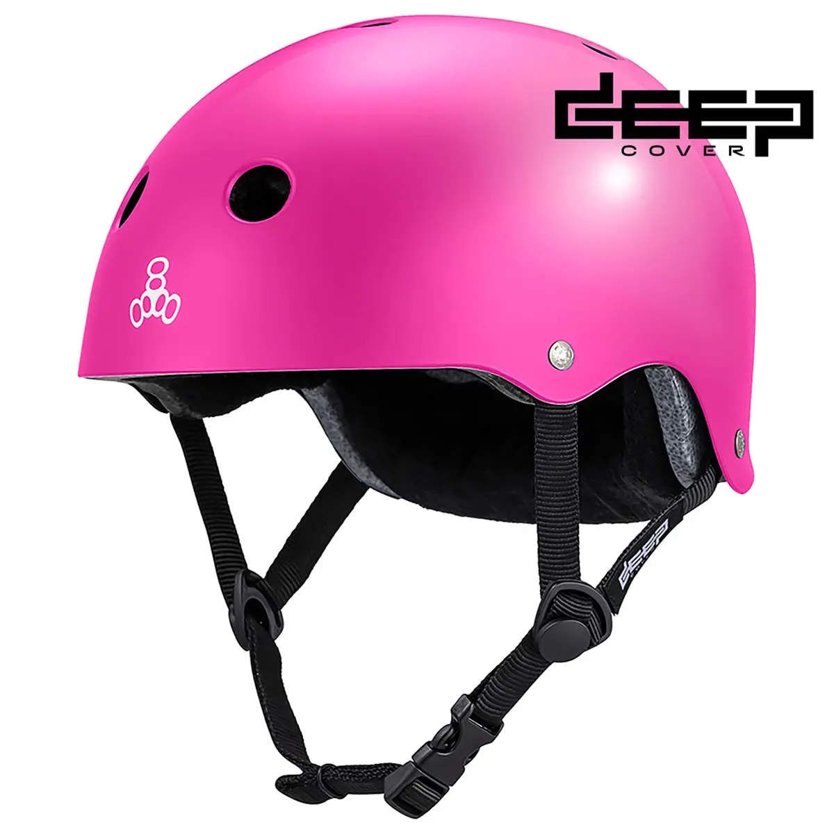 Triple Eight Deep Cover Helmet - Pink Glossy 1