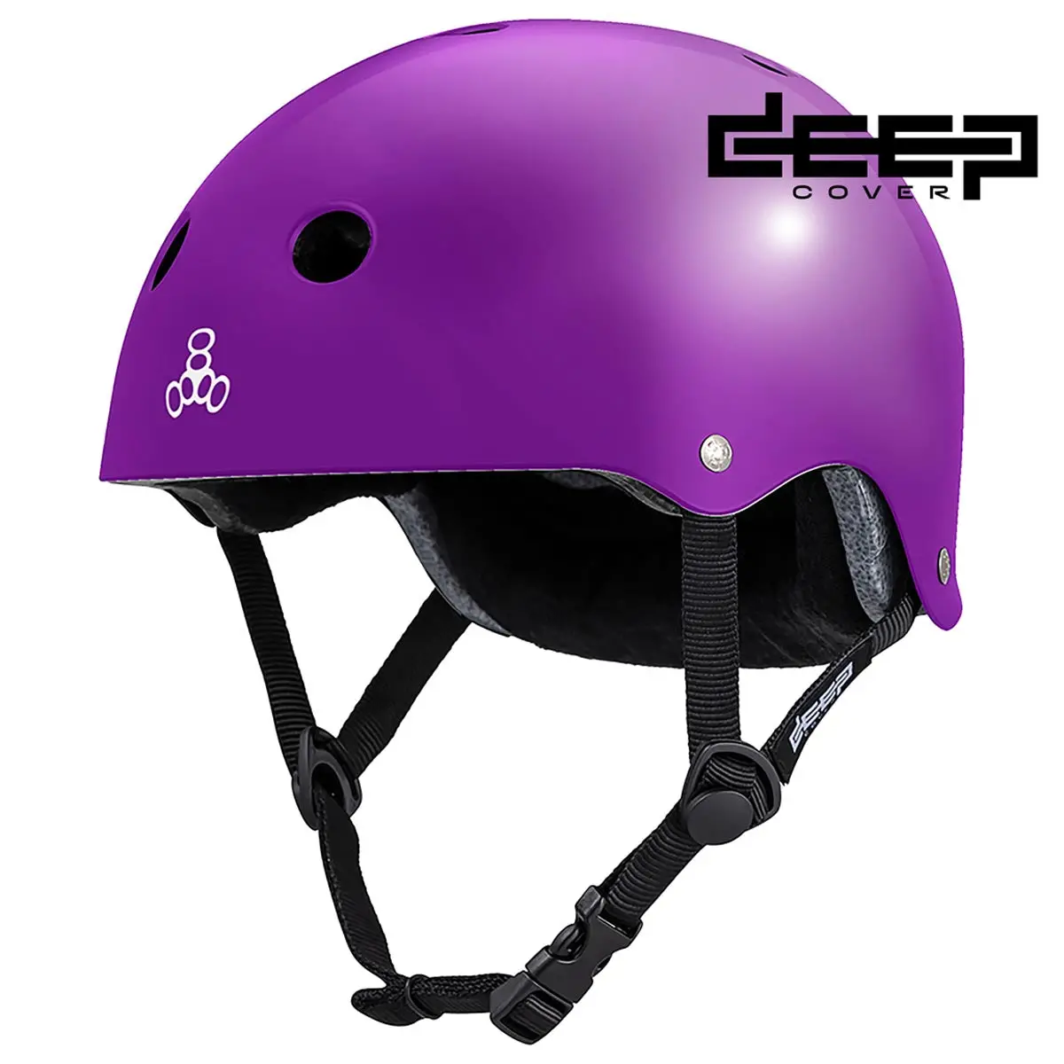 Triple Eight Deep Cover Helmet - Purple Glossy 1