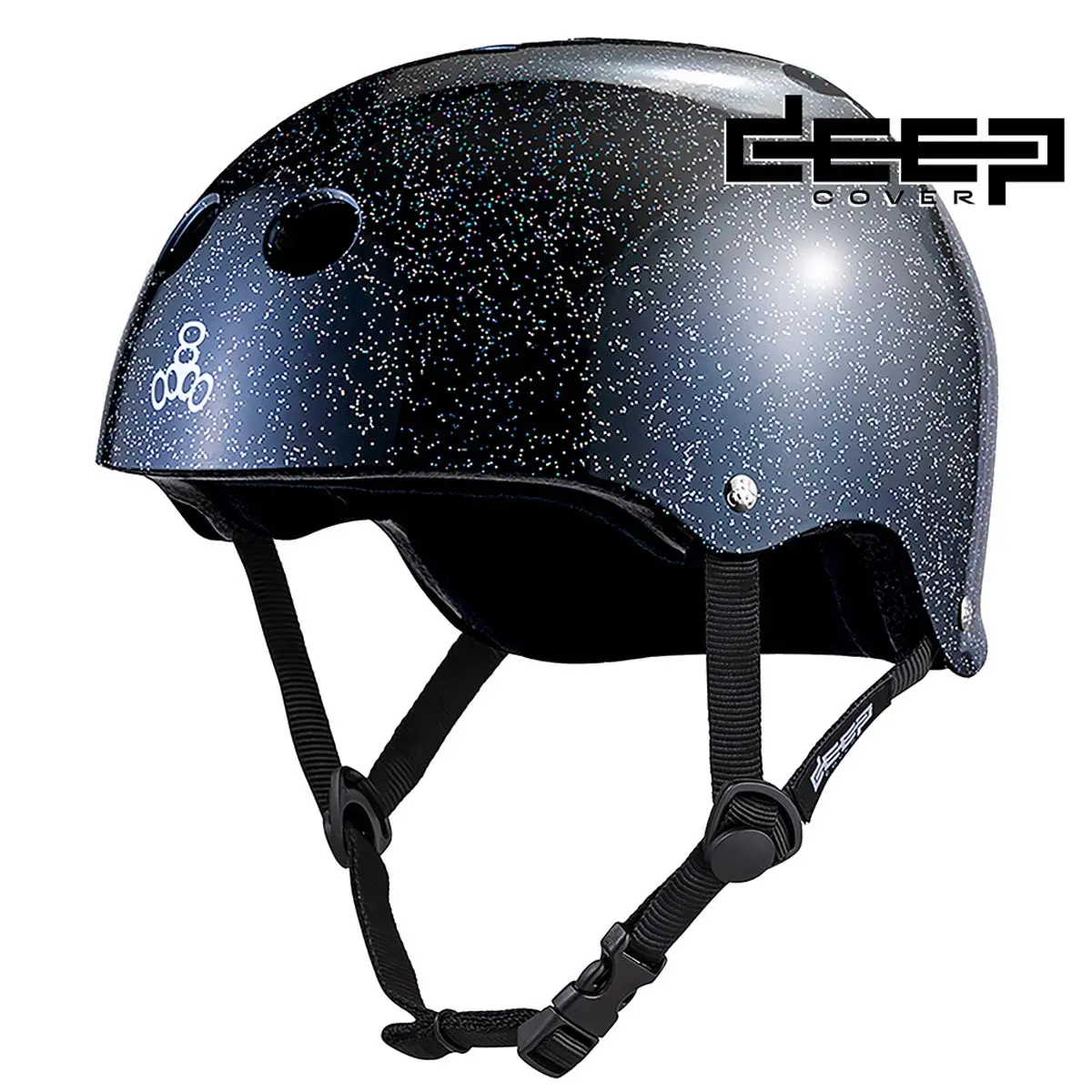 Triple Eight Deep Cover Helmet - Black Glitter 1