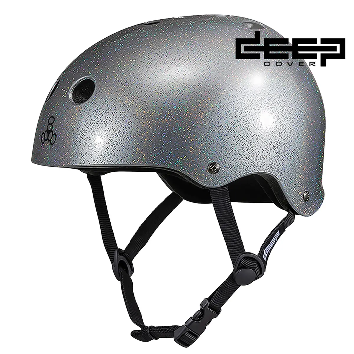 Triple Eight Deep Cover Helmet - Silver Glitter 1