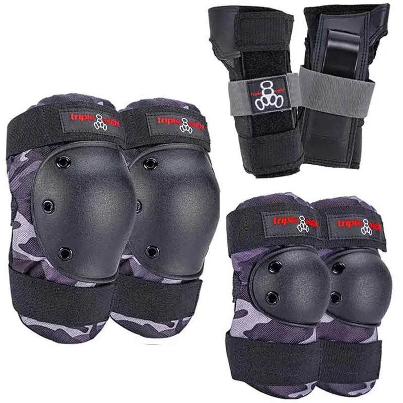 Triple Eight Saver 3 Pack Of Pads - Charcoal Camo 1