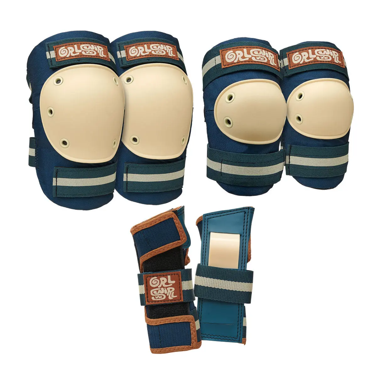 Triple Eight X Grlswirl Saver 3 Pack Of Pads - Retro Blue-Gray 1