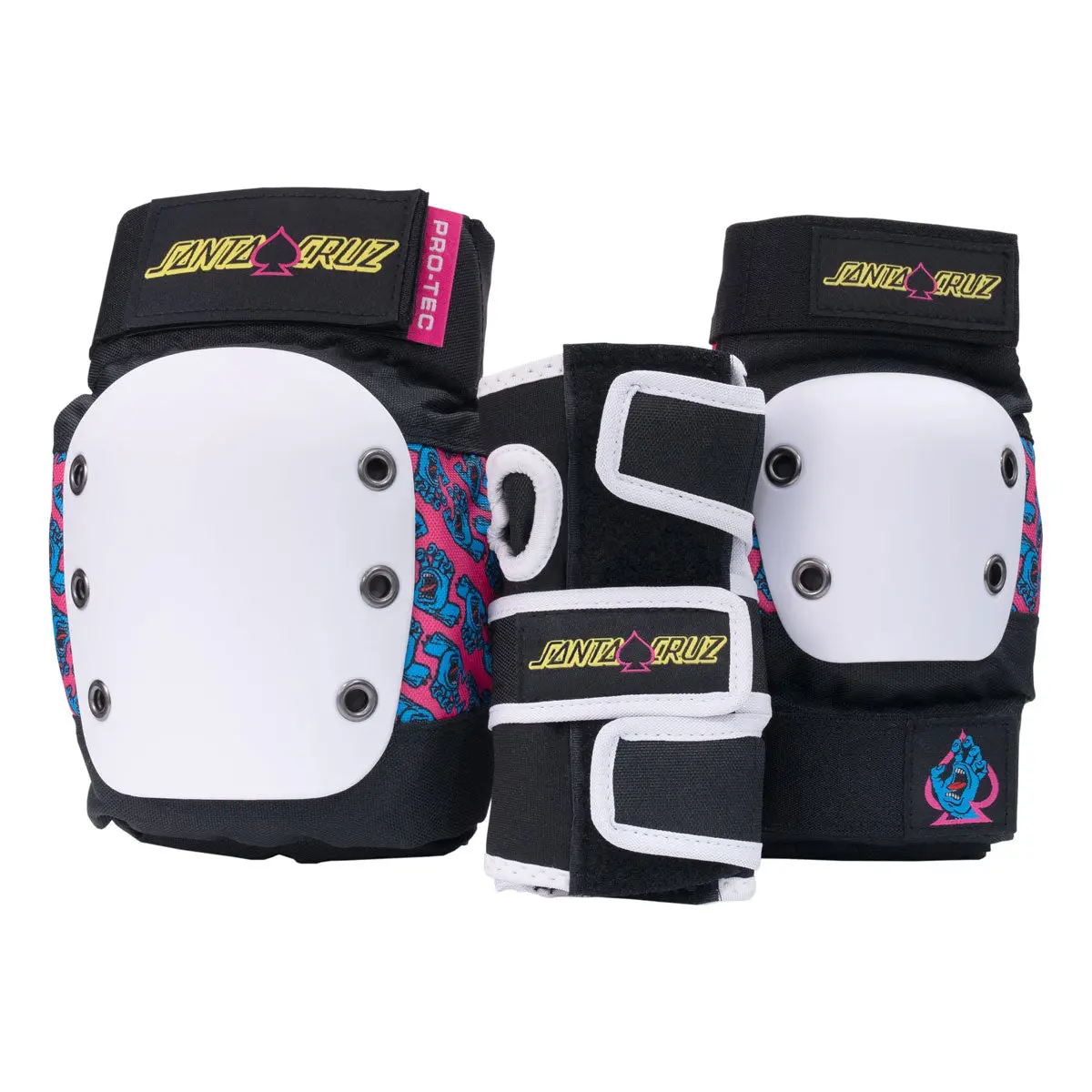 Pro-Tec X Santa Cruz Signature Edition Street Adult 3 Pack Of Pads - Black 1