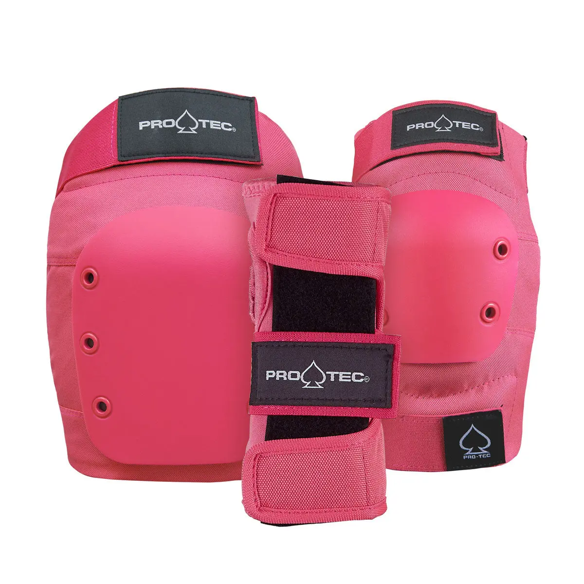Pro-Tec Street Adult 3 Pack Open Back Set Of Pads - Pink 1