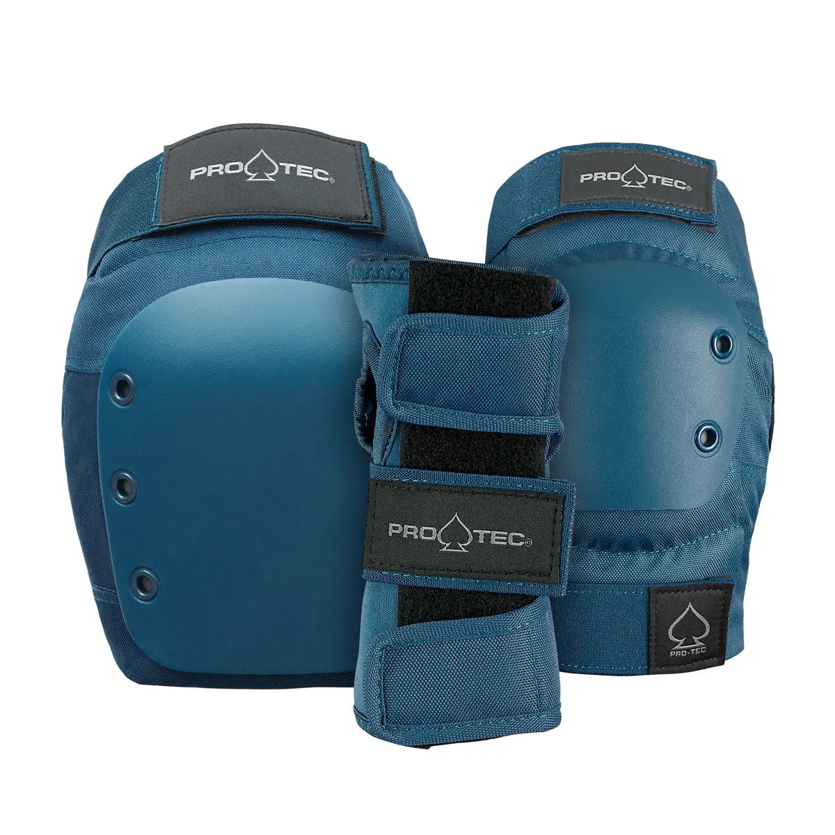 Pro-Tec Street Adult 3 Pack Open Back Set Of Pads - Blue 1